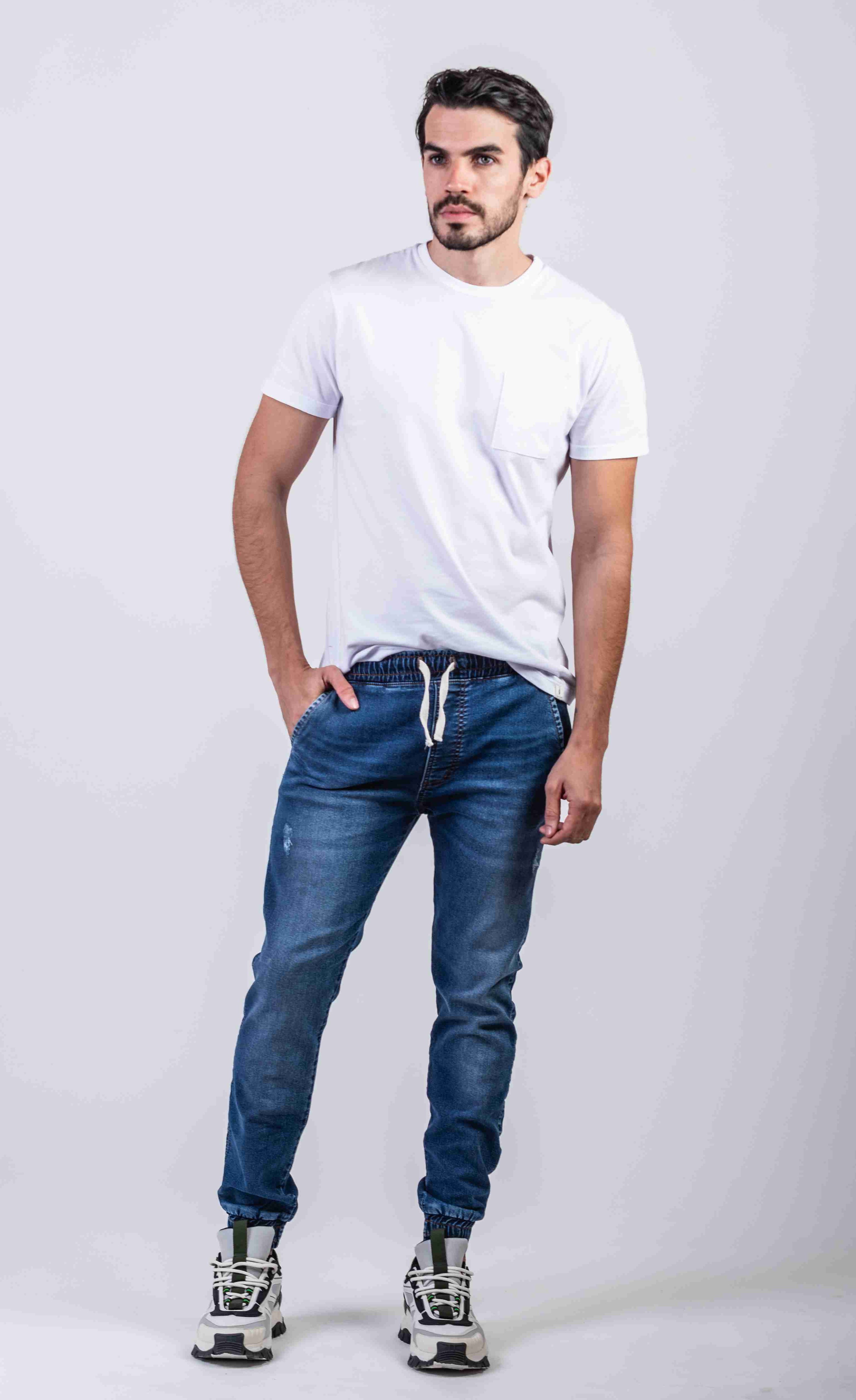 PANTALON JOGGER JEAN BLUE