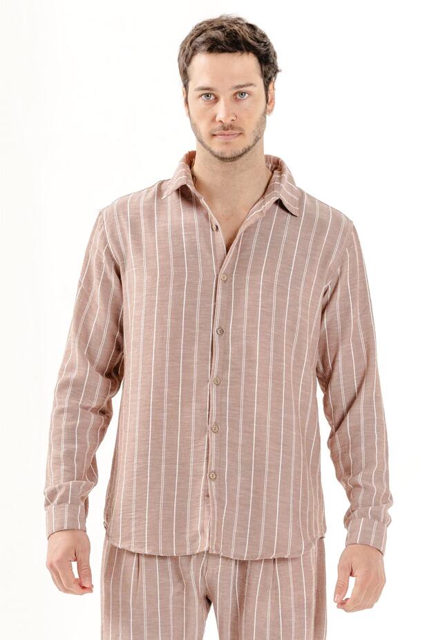 CAMISA M/L RAYADA TERRAGONA